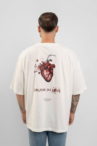 OVERSIZE T-SHIRT | DRUNK IN LOVE - OFF WHITE